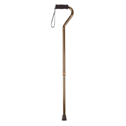 Drive Medical Foam Grip Offset Handle Walking Cane, Bronze