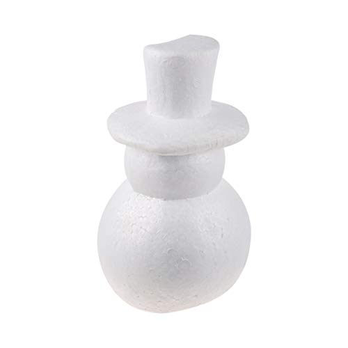 ABOOFAN Christmas Craft Shape White Foam Snowman Doll Modelling Polystyrene Foam Mold for DIY Ornament Craft for Flower Arranging (25cm)