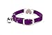 Purple Love Heart Bling Cat Collar with Safety Belt and Bell 8-11 Inches, Gift for Valentine's Day