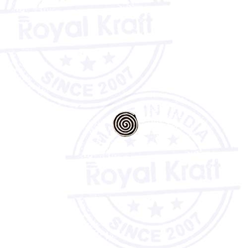 Royal Kraft Spiral Wooden Round Printing Block Stamp - DIY Henna Fabric Textile Paper Clay Pottery Block Printing Stamp TBtag016