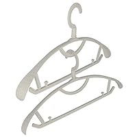 Plastic Clothes Hanger, Extra Thick Plastic Wide Shoulder Adult 360 Degrees Rotate Slip Resistant Standard Clothing Hanger Ideal for Everyday Use White 20 Pack