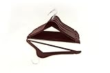 Florida Brands Suit Hangers, Mahogany Wood, Set of 96