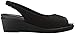 Crocs Women's Leigh Ann Slingback Wedge Sandal, black/black, 8 M US