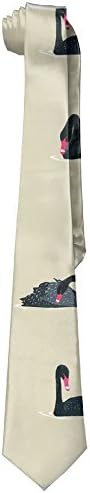 Neckties Black Swan(515) Man's Wide Necktie Silk With Skinny Tie Print Necktie Great For Weddings,Groom,Groomsmen,Missions,Dances,Gifts