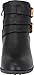 Top Moda Women's Buckle Straps Stacked Low Chunky Heel Ankle Bootie Parker Boots Black 9