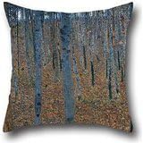 oil painting Gustav Klimt - Beech Grove I throw pillow covers 18 x 18 inches / 45 by 45 cm gift or decor for divan,saloon,home office,lover,deck chair,bar - both sides