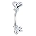 FreshTrends Heart Key Eyebrow Ring