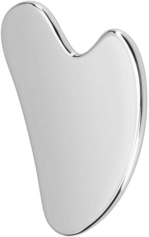 Ferramenta facial Gua Sha, ferramenta de massagem de raspagem GuaSha em forma de coração, ferramenta de massagem corporal – evita rugas, tecido macio relaxante, linha de mandíbula perfeita