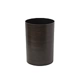 Umbra Treela Small Trash Can - Durable Garbage Can Waste Basket for Bathroom, Bedroom, Office and More | 4.75 Gallon Capacity with Stylish Walnut Finish]