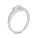 Tesero Mio Sterling Silver 1/10 Carat Round Cut (I-J Color, I2-I3 Clarity) Natural Diamond Promise Ring for Her