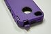 Iphone 4/4s Body Armor Defender Case Black on Purple