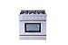 THOR Kitchen Freestanding Professional 36-Inch Gas Range with Blue Porcelain Oven Interior In Stainless Steel - Model HRG3616U