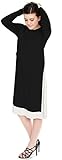 Baby'O Women's Layered Side Slit Tunic Style Below the Knee Midi Dress