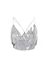 Simplee Apparel Women's Sexy Chain Halter Sleeveless Backless Metal Vest Sequin Crop Top (One Size, Silver Diamond)