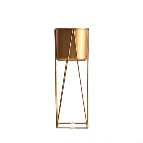 LYXPUZI Nordic Wrought Iron Flower Stand/Indoor Living Room Green Flower Shelf/Pot Rack Plant Stand (Color : Gold, Size : 60cm)