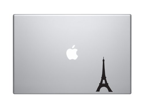 Great Architecture - Eiffel Tower Paris France Monument - 5" Black Vinyl Decal Sticker Car Macbook Laptop