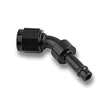 Earl's Performance 754166ERL Vapor Guard 45 Deg. AN Hose End Fitting Size: -6AN Female Hose End Size: 3/8 in. Barb Anodized Black Aluminum Vapor Guard 45 Deg. AN Hose End