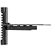 Mount Factory - Adjustable Wall Mount/Single Floating Glass AV DVD Component Shelf - Black