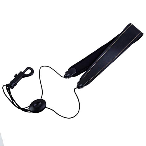 Baynne Adjustable Leather Sax Padded Pressure Reducing Strap with Clasp Saxophone Belt Shoulder Accessories