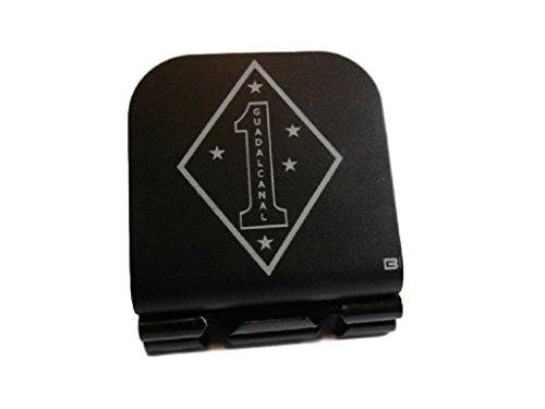 1st Marine Division Patch Laser Etched Hat Clip Black