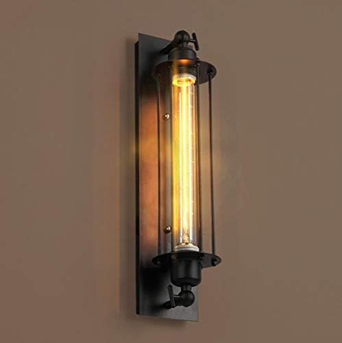 Retro Industrial Wall lamp Living Room Bedroom Balcony Lamps Metal Aisle Stairs bar Wall Lighting E27 (Size: Width 10cm Height 45cm) with Light Source Wall Lights