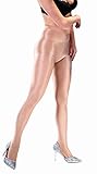 Kffyeye Women's 70 Den Thickness Ultra Shine Stockings Pantyhose, Ultra Shimmery PLUS Footed Tight (Body Beige)