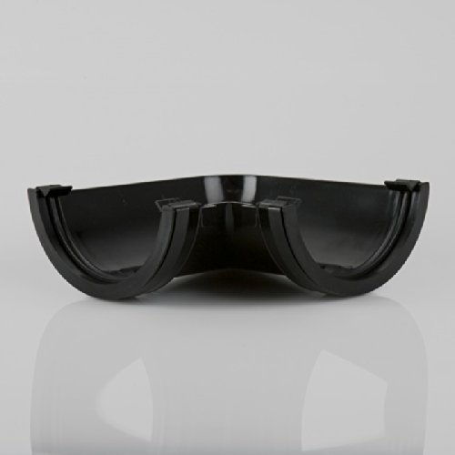 Brett Martin Angle 90 degree for 112mm Roundstyle half-round Gutter system BLACK BR048B