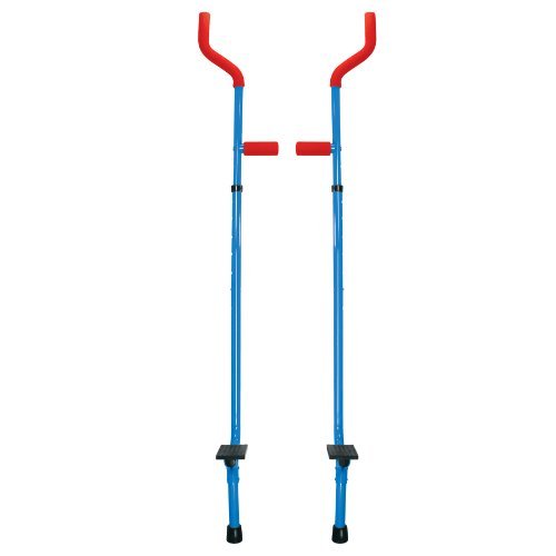 Original Walkaroo Steel Stilts by Air Kicks with Ergonomic Design for Easy Balance Walking, Assorted Colors (Blue or Red)