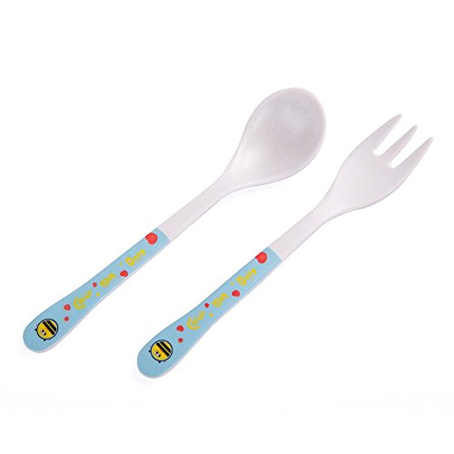 image for KLASKWARE Bamboo Fiber Kids Dinnerware Set Eco-friendly Baby Toddler K