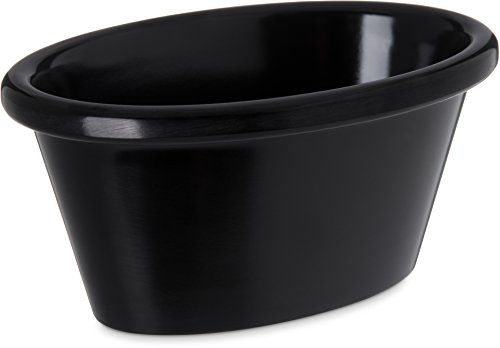 Click Here to See More Images Carlisle S31403 Oval Melamine Ramekin, 4-oz., Black (Case of 48)