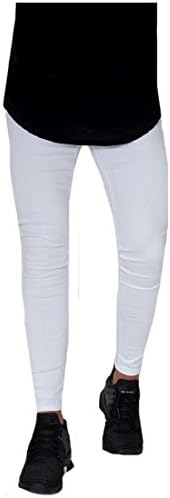 FreelyMen Freely Men's Slim Cut Comfort Soft Denim Pants Trousers Fashion Jeans White L