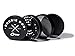 Doobie Doo Crew Extra Large Metal Herb Grinder with Catcher 2.95 Inch 4 Piece Black