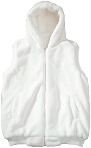 white faux fur hoodie