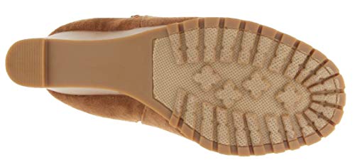 Sugar Women's Ladie Wedge Bootie with Buckle Ankle Boot 7 Brown
