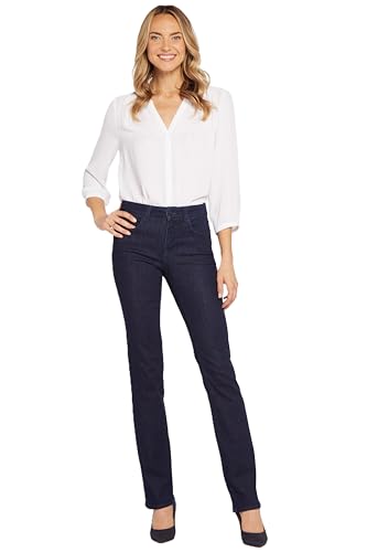 NYDJ Women's Marilyn Straight Leg Jeans, Deep Rinse, 0 Short