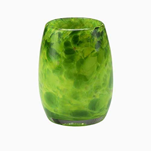 Votive Candle Holder. Hand Blown Art Glass Votive in Green