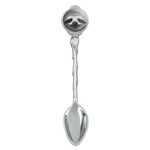 Cute Sloth Face Novelty Collectible Demitasse Tea Coffee Spoon