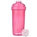 BOTTLED JOY Protein Shaker Bottle, Sports Water Bottle, Shaker Cups for Gym Drinking Bottle Mixer Shake Water Bottles 28oz 800ml (Hot Pink)