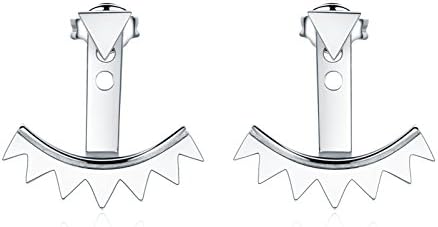 IRIS GEMMA Platinum Plated Triangle Ear Jackets in Pairs