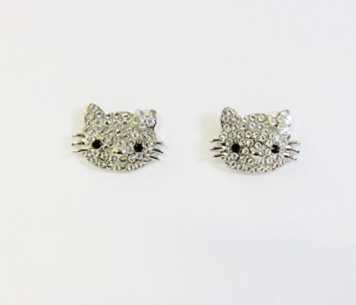 Rhinestone Small Hello Kitty Stud Post Earrings