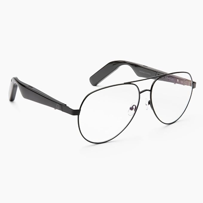 Photo 1 of Lucyd Bluetooth Audio Glasses - Men Smart Glasses w/Blue-Light Protection - Open Ear, Noise Canceling Wireless Mic, Quadrasonic Speaker, Voice Assistants Compatible – Antimatter XL Blue Light