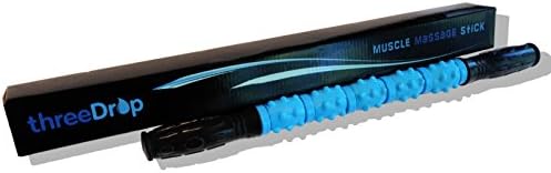 Large Muscle Massage Roller Stick (19.5 inch) - Instant Sore & Muscle Cramp Relief, Myofascial Release, Deep Tissue Massage, Muscle Warm-Up and Stimulator