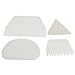 uxcell Icing Smoother Comb Set Cake Edge Side Decorating Tools Scraper Comb 4 in 1 White