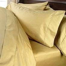 Grandeur Linens 1000 Thread Count Four (4) Piece Queen Size Gold Solid Bed Sheet Set, 100% Egyptian Cotton, Deep Pocket