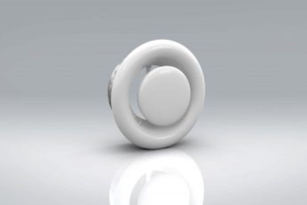 Brookvent 125mm | Metal Air Valve - Extract - Fire Rated - White