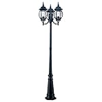 Acclaim 5179BK Chateau Collection 3-Head Surface Mount Outdoor Combination Post Light, Matte Black