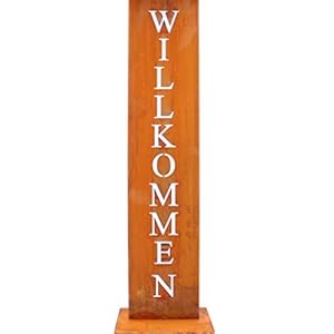 Rostikal Türschild personalisiert 100 cm hoch mit Wunschtext Gartendeko Rost Schild…