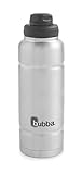 Bubba Trailblazer Vacuum-Insulated Stainless Steel Water Bottle, 40 oz, Stainless Steel