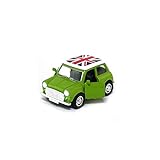Toy Diecast Car Play Vehicles, Pull Back Action with Lights and Sounds 1:38 - iPlay, iLearn (Green)