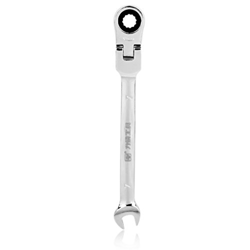 TOOGOO(R) 7mm Flexible Head Ratchet Action Wrench Spanner Nut Tool